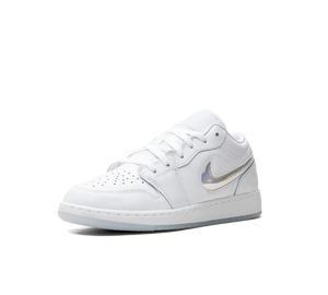 Tênis Nike Air Jordan 1 Low 'Glitter Swoosh' Branco / Colorido – foto 2