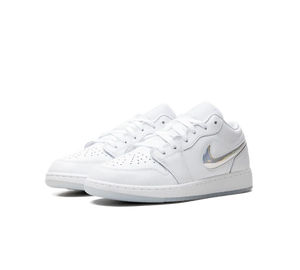 Tênis Nike Air Jordan 1 Low 'Glitter Swoosh' Branco / Colorido – foto 3
