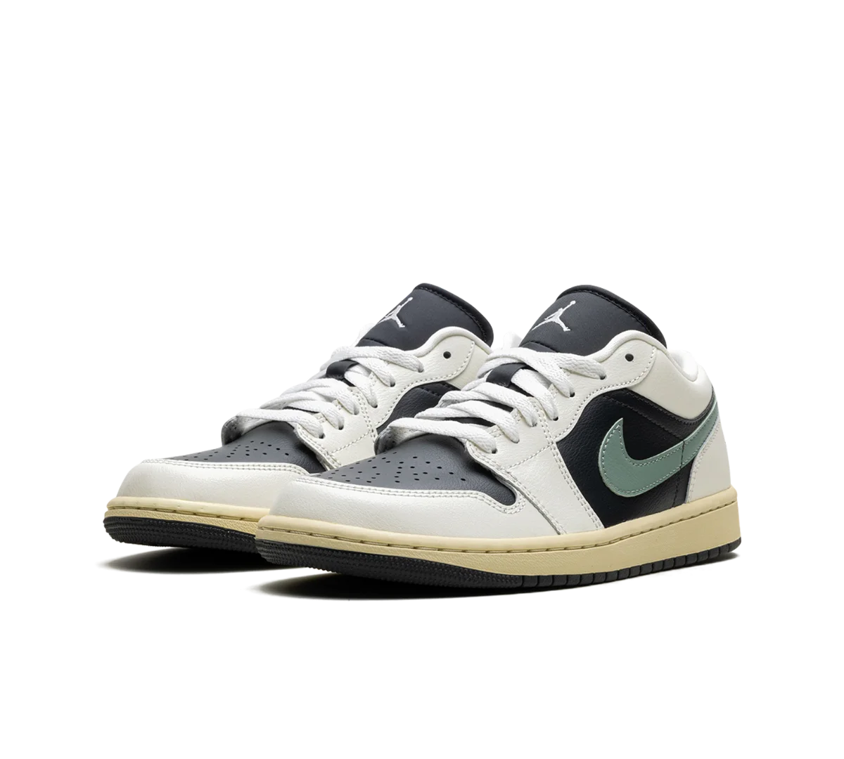 Tênis Nike Air Jordan 1 Low 'Jade Smoke' Branco / Verde