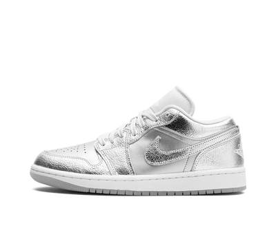 Tênis Nike Air Jordan 1 Low 'Metallic Silver' Prata