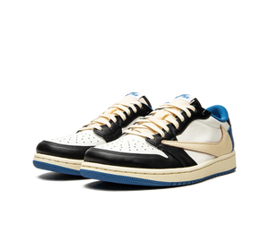 Tênis Nike Air Jordan 1 Low OG x Travis Scott x 'Fragment' Azul / Preto – foto 3