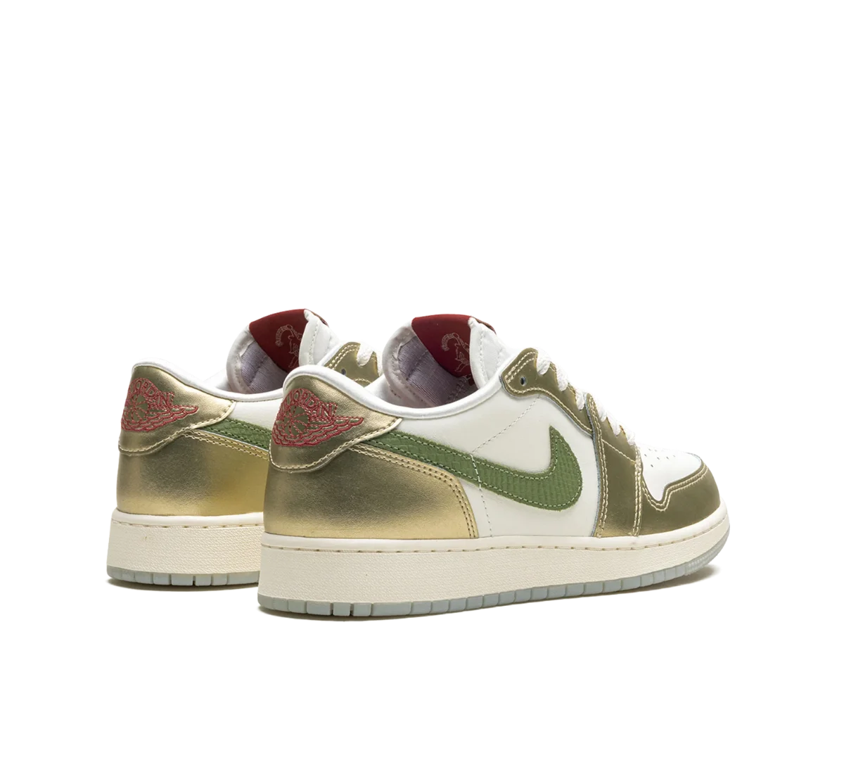 Tênis Nike Air Jordan 1 Low 'Year of the Dragon' Branco / Dourado
