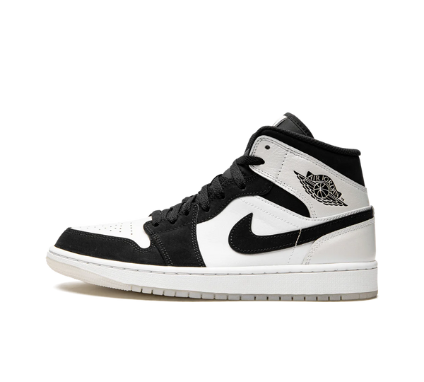 Tênis Nike Air Jordan 1 Mid 'Diamond' Preto / Branco