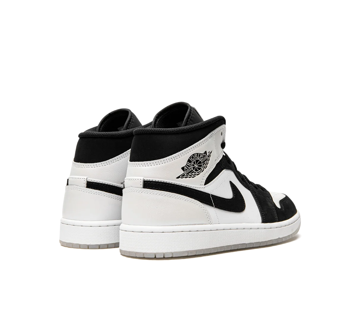 Tênis Nike Air Jordan 1 Mid 'Diamond' Preto / Branco
