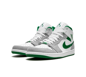 Tênis Nike Air Jordan 1 Mid GS 'Grey Pine Green' Verde – foto 3