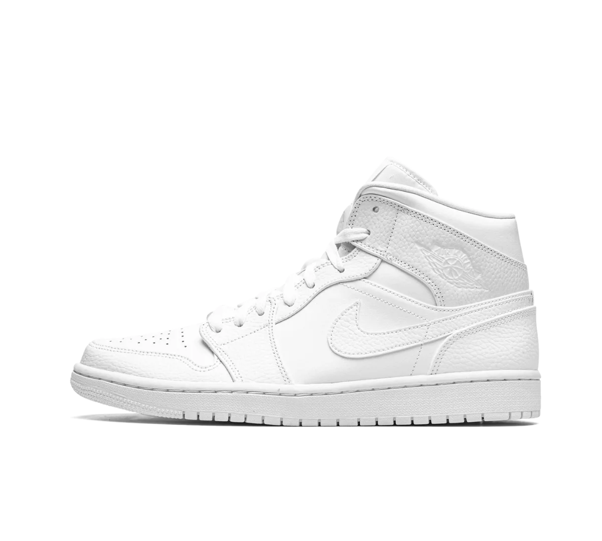 Tênis Nike Air Jordan 1 Mid 'Triple White' Branco
