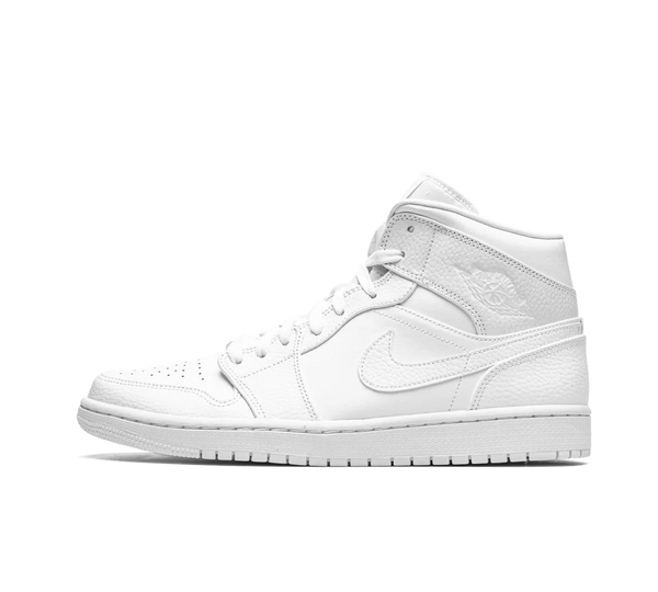 Tênis Nike Air Jordan 1 Mid 'Triple White' Branco