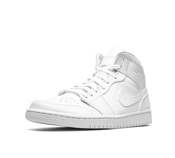Tênis Nike Air Jordan 1 Mid 'Triple White' Branco