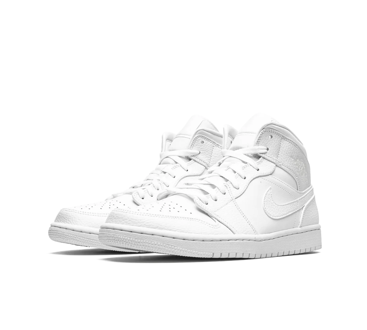 Tênis Nike Air Jordan 1 Mid 'Triple White' Branco