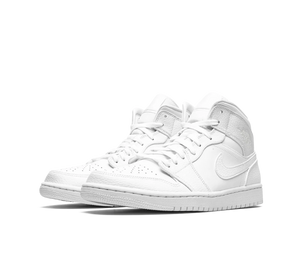 Tênis Nike Air Jordan 1 Mid 'Triple White' Branco – foto 3