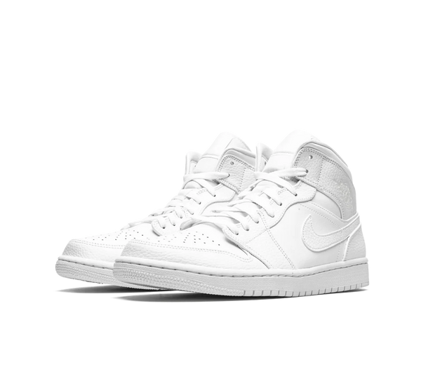 Tênis Nike Air Jordan 1 Mid 'Triple White' Branco