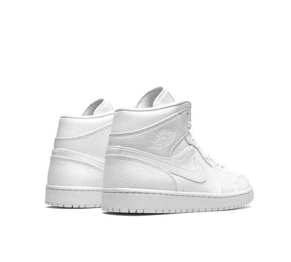 Tênis Nike Air Jordan 1 Mid 'Triple White' Branco