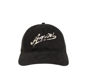 Boné Amiri 'Baroque Logo Dad Cap Black' Preto – frente