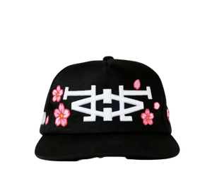 Boné oMA Studios 'LA LA Cherry Blossom Black' Preto