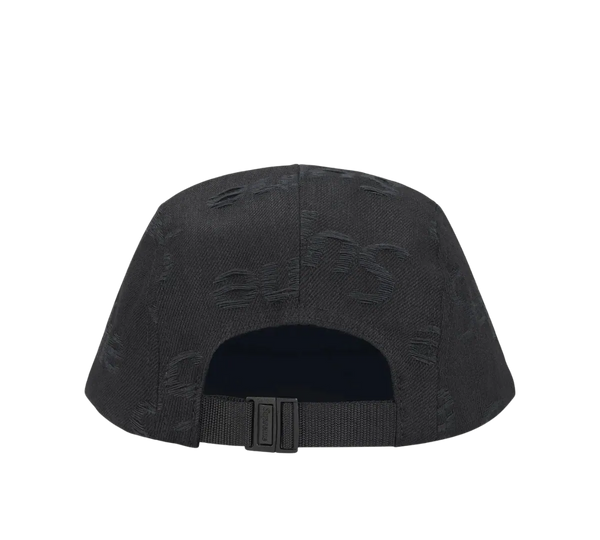 Boné Supreme 'Jacquard Logos Denim Camp Black' Preto