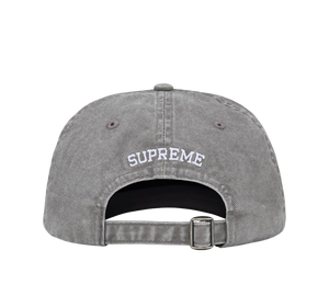 Boné Supreme Washed Canvas S Logo 6 Panel 'FW26 Grey' Cinza