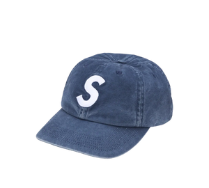 Boné Supreme Washed Canvas S Logo 6 Panel 'FW26 Navy' Azul