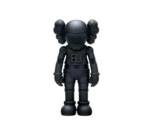 Boneco KAWS Robot Companion Vinyl Figure 'Matte Black' Preto – vista frontal