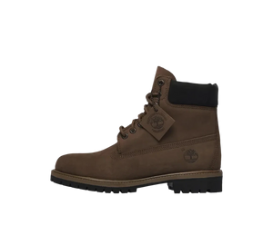 Bota Timberland 6" Premium Waterproof 'Medium Brown Nubuck' Marrom – vista lateral