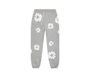 Calça Denim Tears 'The Cotton Wreath Sweatpants Grey' Cinza – frente
