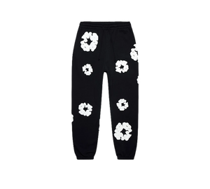 Calça Denim Tears 'The Cotton Wreath Sweatpants Black' Preto – frente