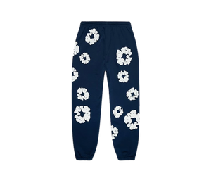 Calça Denim Tears 'The Cotton Wreath Sweatpants Navy' Azul Marinho – costas