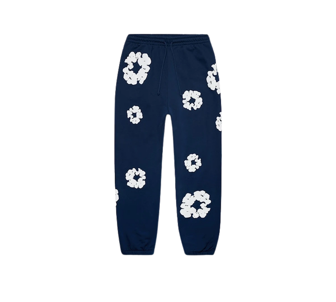Calça Denim Tears 'The Cotton Wreath Sweatpants Navy' Azul – frente