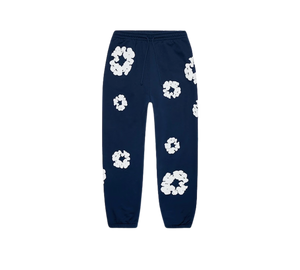 Calça Denim Tears 'The Cotton Wreath Sweatpants Navy' Azul – frente
