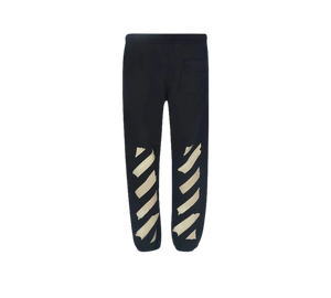Calça Off-White 'Tape Arrows Short Sweatpants Black/Beige' Preto / Bege – costas