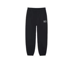 Calça Stussy x Nike 'Stone Washed Fleece Pant Black' Preto – frente