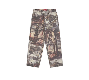 Calça Supreme 'Painter Pant Crucifixion Multicolor' Colorido – frente