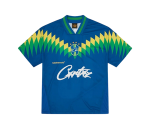 Camisa Corteiz 'Club America Brasil Jersey Blue' Azul – frente