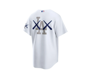 Camisa KAWS x Nike 'MLB Stadium Los Angeles Dodgers Jersey White' Branco – costas