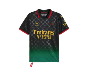 Camisa Off-White x Puma 'AC Milan Replica Jersey Black' Preto – frente