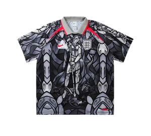 Camisa Palace x Nike 'England Dri-FIT Football Jersey Pewter Grey/Bright Crimson' Cinza / Vermelho – frente