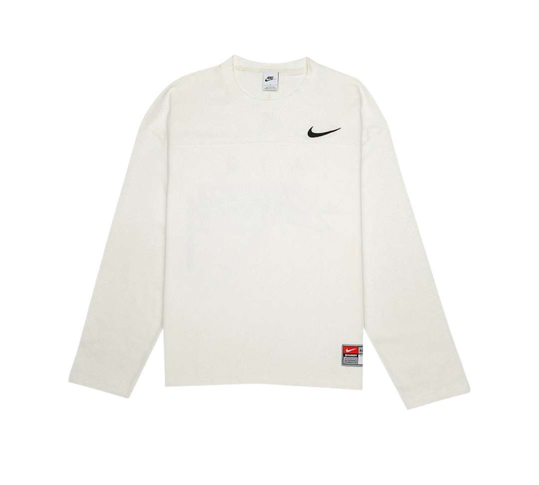 Camisa Stussy x Nike 'Dri-FIT Mesh Jersey Sail' Branco – frente