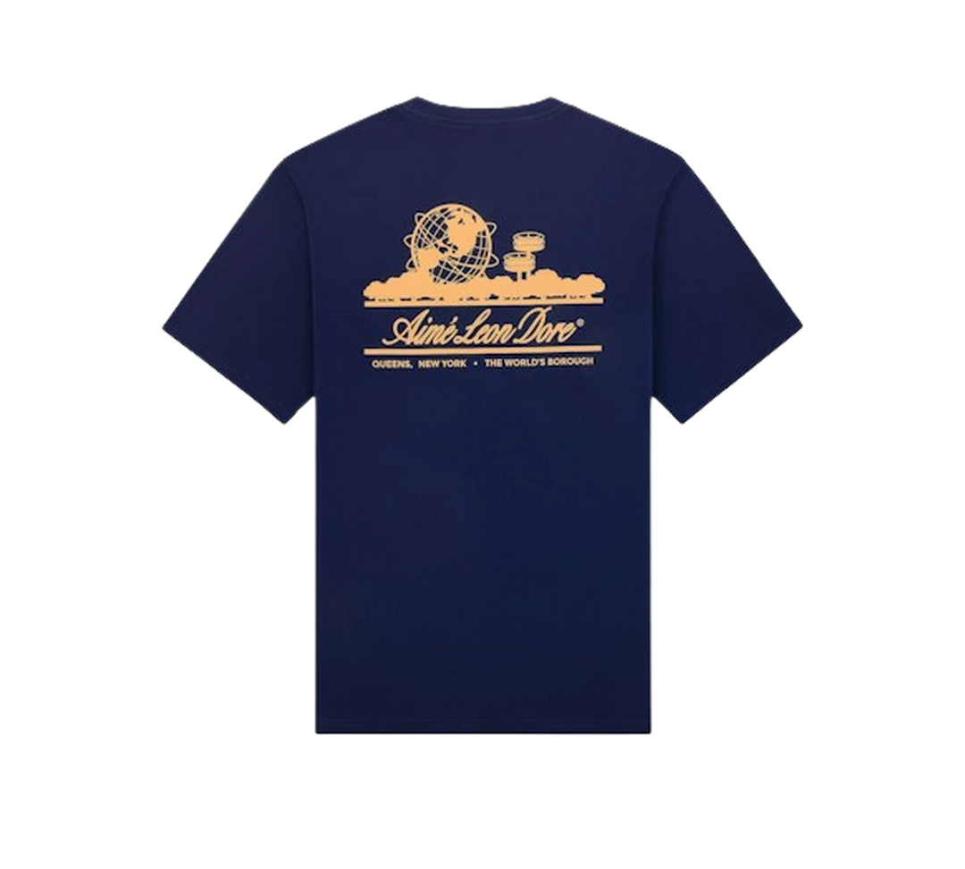 Camiseta Aimé Leon Dore 'Unisphere Tee Evening Blue' Azul – costas