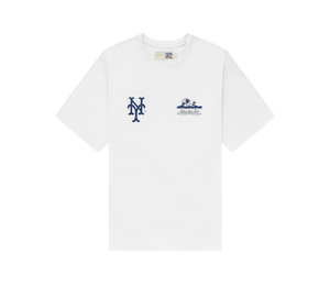 Camiseta Aimé Leon Dore x New York Mets 'Unisphere Tee White' Branco – frente