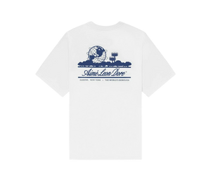 Camiseta Aimé Leon Dore x New York Mets 'Unisphere Tee White' Branco – costas