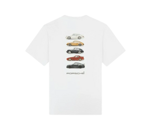Camiseta Aimé Leon Dore x Porsche 'Fleet Tee White' Branco – costas
