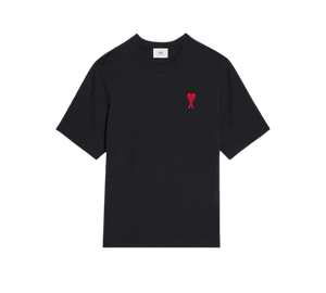 Camiseta Ami Paris 'Tonal Ami De Coeur S/S T-shirt Black' Preto – frente