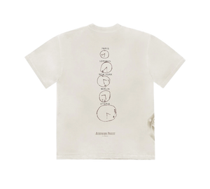 Camiseta AP x Travis Scott 'Time Zones Tee White' Branco – costas