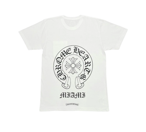 Camiseta Chrome Hearts 'Miami Exclusive T-shirt White' Branco – costas