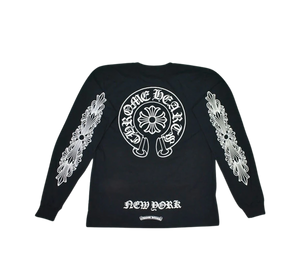 Camiseta Chrome Hearts 'New York Exclusive L/S T-Shirt Black' Preto – costas