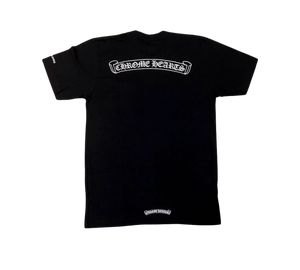 Camiseta Chrome Hearts 'Scroll Logo T-shirt Black' Preto – costas