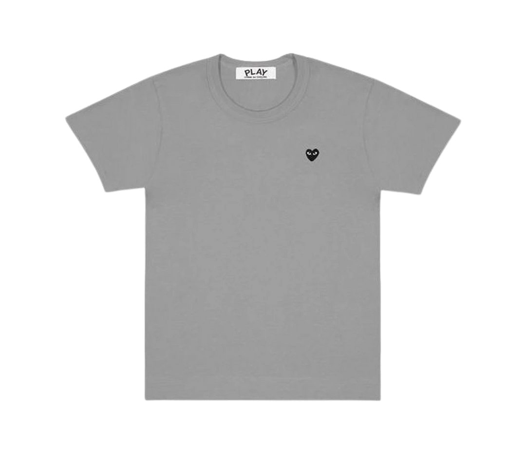 Camiseta Comme des Garçons PLAY 'Mini Logo Tee Grey Black' Cinza / Preto – frente