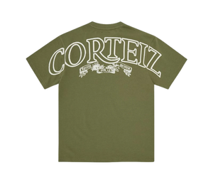Camiseta Corteiz 'Royale Heavyweight Tee Olive' Verde Olive – costas
