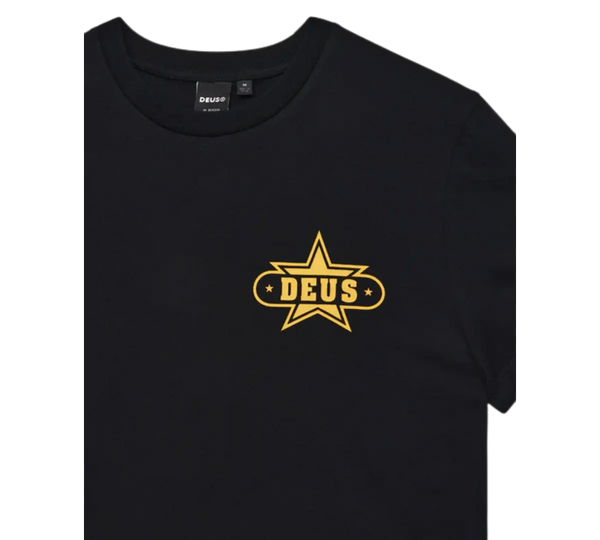 Camiseta Deus Ex Machina Regular Fit 'GUMSHOE' Preta
