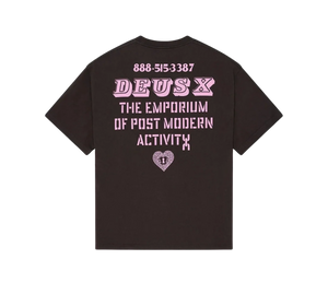 Camiseta Deus Ex Machina 'Upstairs Os Tee' Marrom / Rosa