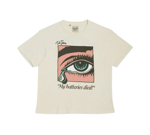 Camiseta Gallery Dept. 'Dead Batteries Tee Antique White' Branco – frente